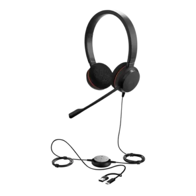 evolve_20 ქოლ-ცენტრის ყურსასმენი Jabra Evolve 20 MS Stereo, USB-C/A (4999-823-169)