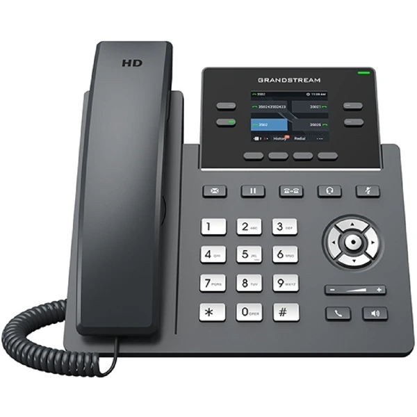 grandstream-grp2612-ip-phone-4-sip-hd-fornet აიპი ტელეფონი Grandstream GRP2612, IP Phone, 4 SIP, 4 Lines, HD Audio, Black