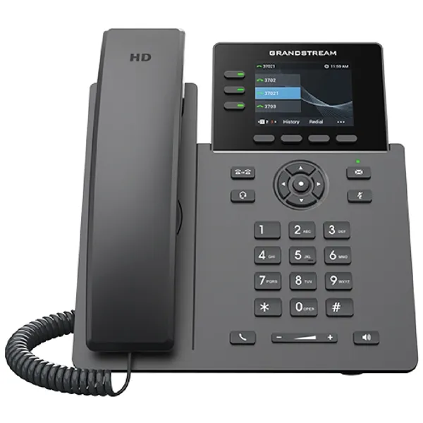IP ტელეფონი Grandstream GRP2611G, 3 SIP, Poe, 12 Digital BLF keys, HD Audio (Power Supply)