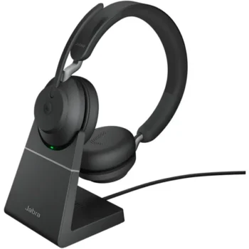 ბლუთუზ ყურსასმენი Jabra Evolve2 65 MS Stereo, დამტენი სადგურით (26599-999-989)
