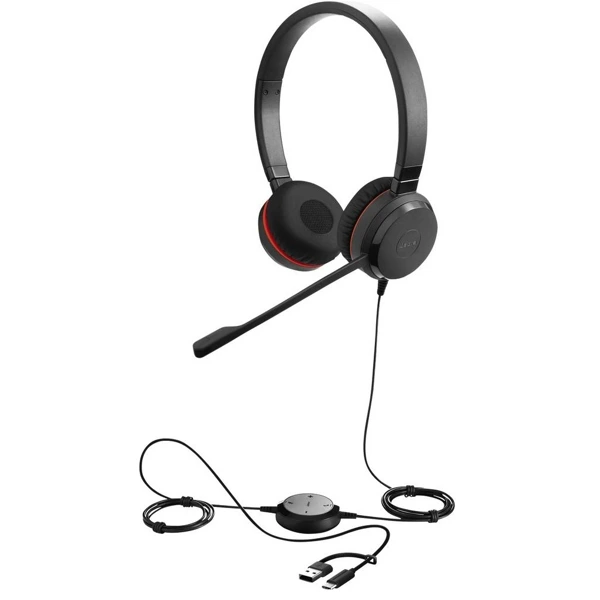 სადენიანი ყურსასმენი Jabra Evolve 30 II MS Stereo, USB-C/A (5399-823-369)