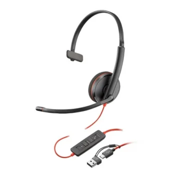 Poly-Blackwire-3210-8X214A6-monaural-wired-headset Poly Blackwire 3210 (8X214A6) - მონო ყურსასმენი მიკროფონით | Fornet.ge