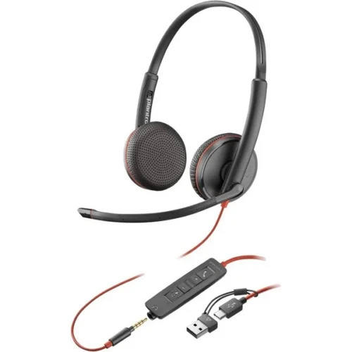 Poly-Blackwire-3325-8X229A6-wired-stereo-headset-usb-c Poly Blackwire 3325 (8X229A6) - სტერეო ყურსასმენი USB-C და 3.5მმ კონექტორით | Fornet.ge