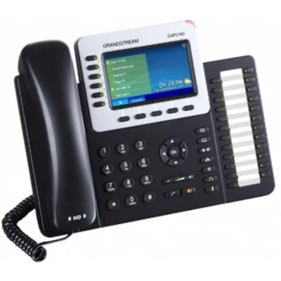 grandstream-gxp2160-front Grandstream GXP2160 Enterprise HD IP ტელეფონი ფერადი ეკრანით და სწრაფი ღილაკებით