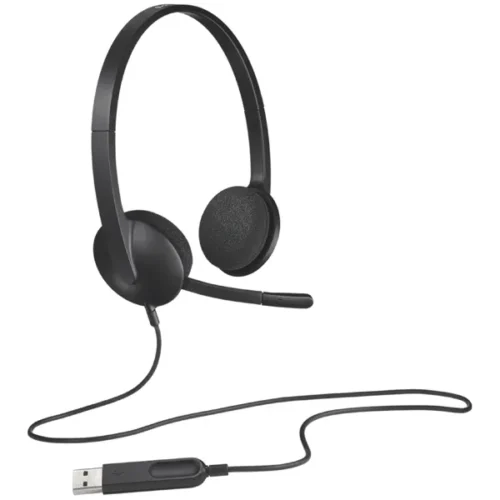 ყურსასმენი Logitech H340 (L981-000475) - USB, ხმაურის ჩამხშობი მიკროფონით