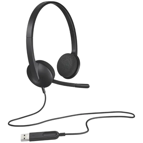 ყურსასმენი Logitech H340 (L981-000475) - USB, ხმაურის ჩამხშობი მიკროფონით