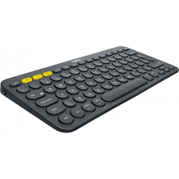 კლავიატურა Logitech K380 (L920-007584) - Bluetooth, მრავალმოწყობილობიანი, მუქი ნაცრისფერი