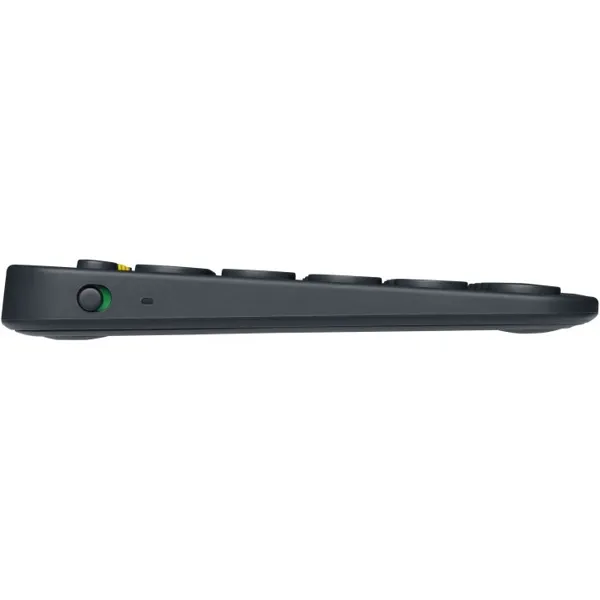 კლავიატურა Logitech K380 (L920-007584) - Bluetooth, მრავალმოწყობილობიანი, მუქი ნაცრისფერი