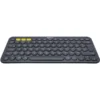 კლავიატურა Logitech K380 (L920-007584) - Bluetooth, მრავალმოწყობილობიანი, მუქი ნაცრისფერი