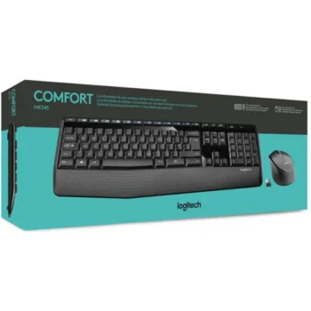 უკაბელო კლავიატურა და მაუსი Logitech MK345 (L920-008534) - Black, RUS