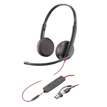Blackwire 3225 (8X229AA) - სტერეო ყურსასმენი 3.5მმ და USB კონექტორით | Fornet.ge