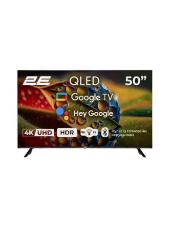 2e-50a77q-qled-4k-tv-front ტელევიზორი 2E 50A77Q 50" QLED 4K Smart Google TV Fornet.ge-ზე
