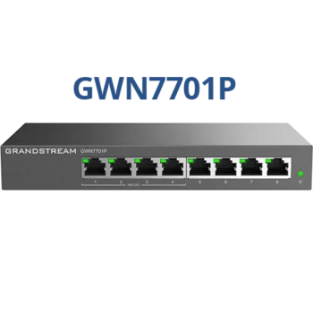 grandstream-gwn7701p-8-port-poe-switch-front Grandstream GWN7701P 8-Port Gigabit PoE სვიჩი Fornet.ge-ზე