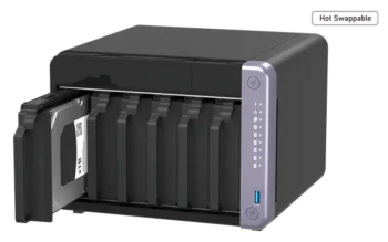 NAS სერვერები QNAP TS-632X-4G 6-bay 3.5" Desktop NAS, AL524 4C 2.0GHz, 4GB RAM, 2x 10GbE SFP+, 2x 2.5GbE (TS-632X-4G)